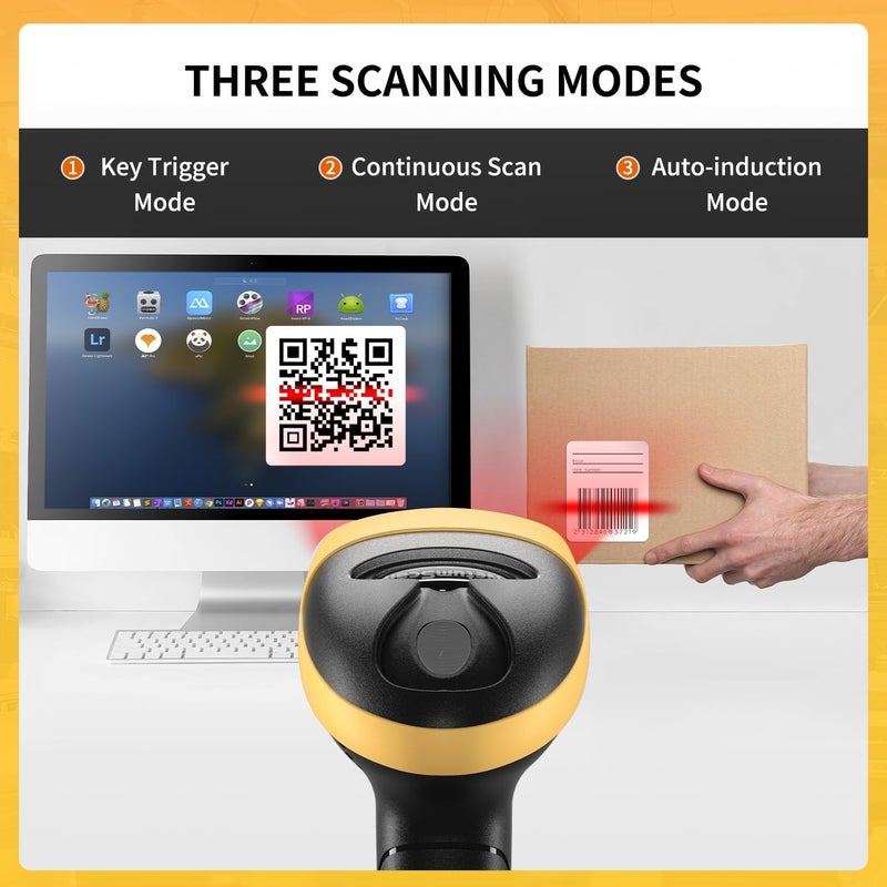 NetumScan Handheld USB 1D 2D Barcode Scanner Reader for Computers, Handheld Wired Automatic QR Bar Code Scanners for Mobile Payment, Store, Supermarket, Warehouse - Image 4